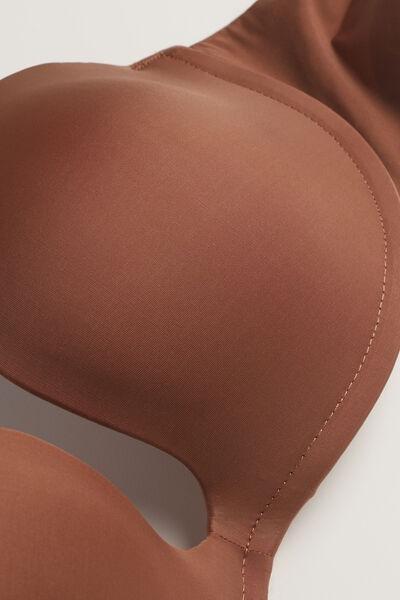 Beige Monica Microfibre Bandeau Bra, , large image number 4