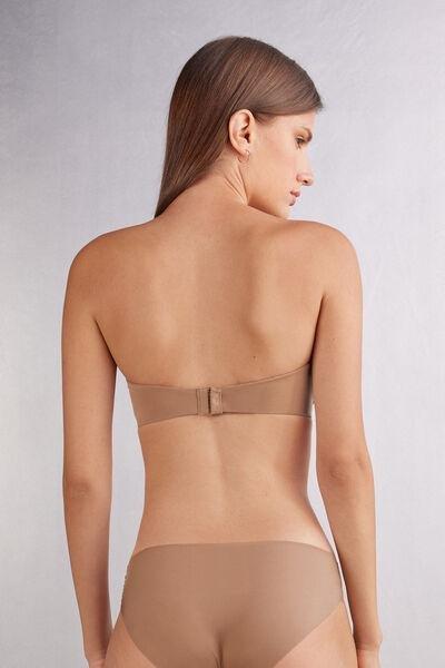 Beige Ultralight Bandeau Bra, Medium Beige, large image number 3
