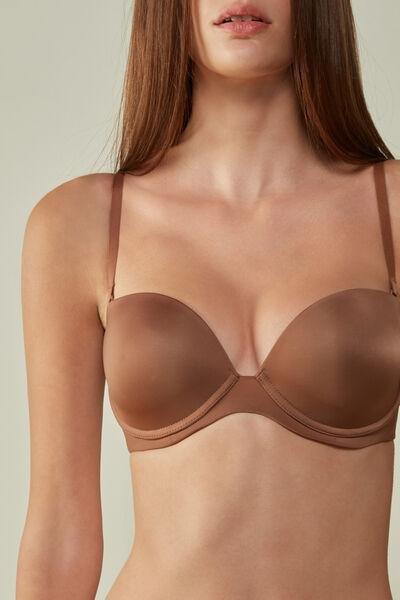 Beige Anna Ultralight Microfibre Bandeau Bra, , large image number 0