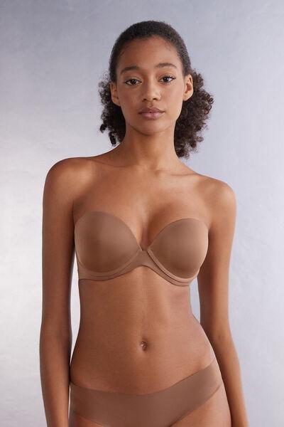 Beige Ultralight Bandeau Bra, Brown Mocha, large image number 0