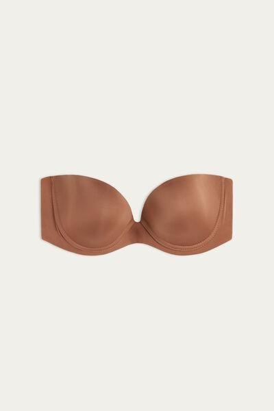 Beige Anna Ultralight Microfibre Bandeau Bra, , large image number 2