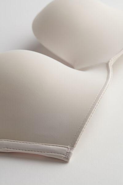 Cream Laura Microfiber Bandeau Bra, , large image number 4