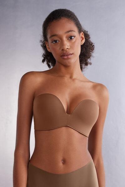 Beige Laura Ultralight Bandeau Bra, , large image number 0