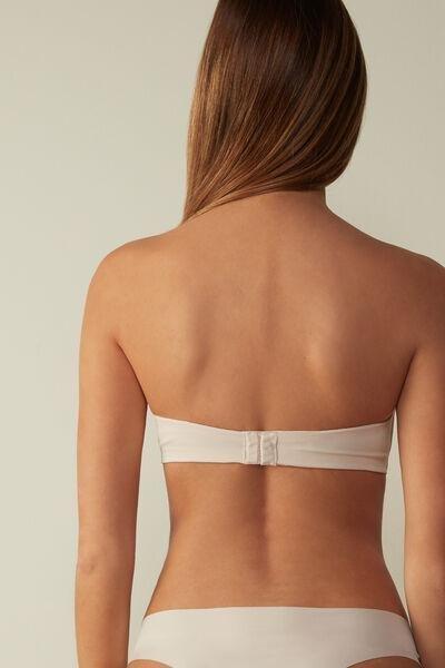 White Silk Gioia Bandeau Bra, , large image number 5