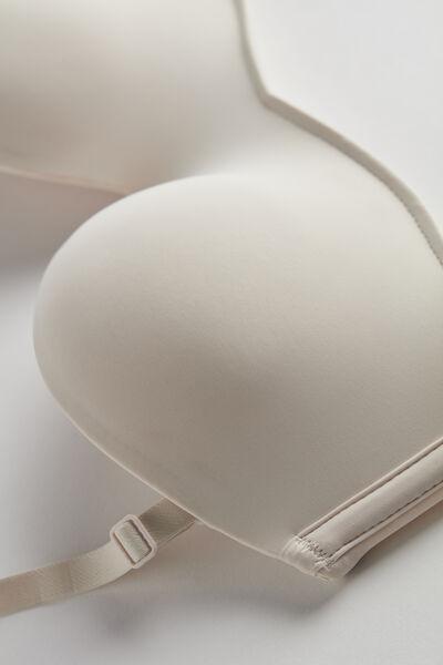 White Silk Gioia Bandeau Bra, , large image number 6