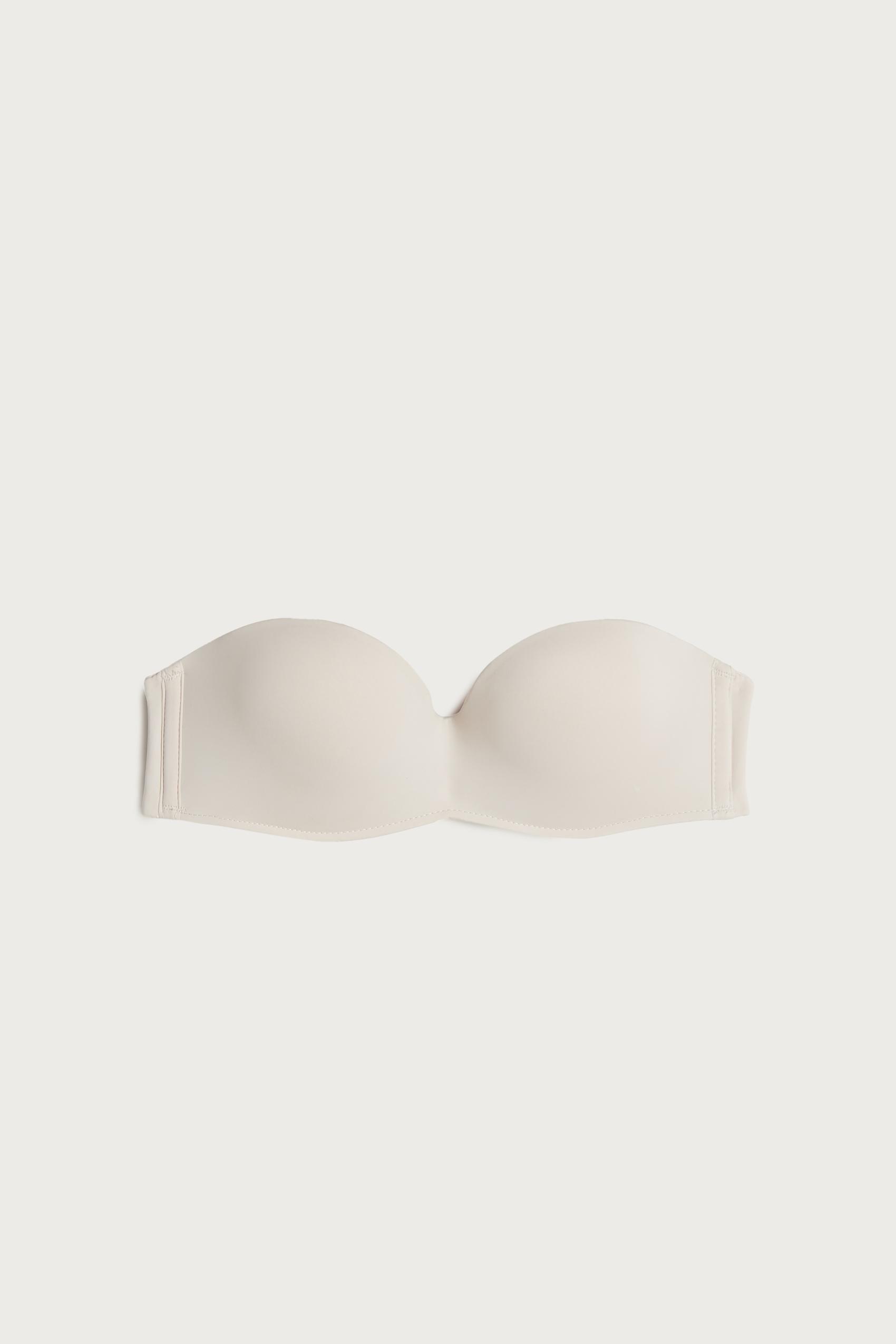 White Silk Gioia Bandeau Bra, , large image number 7
