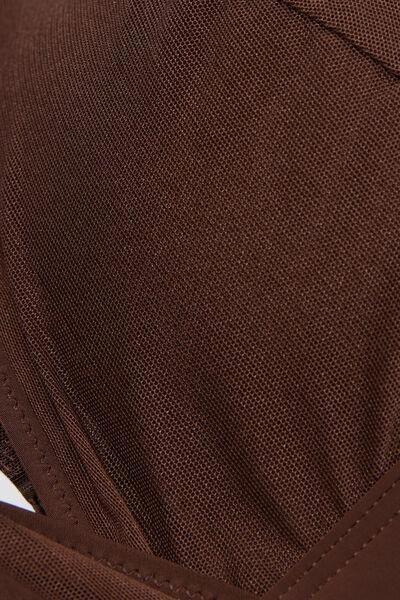 Brown Invisible Touch Padded Tulle Triangle Bra, 5601_876J, large image number 4