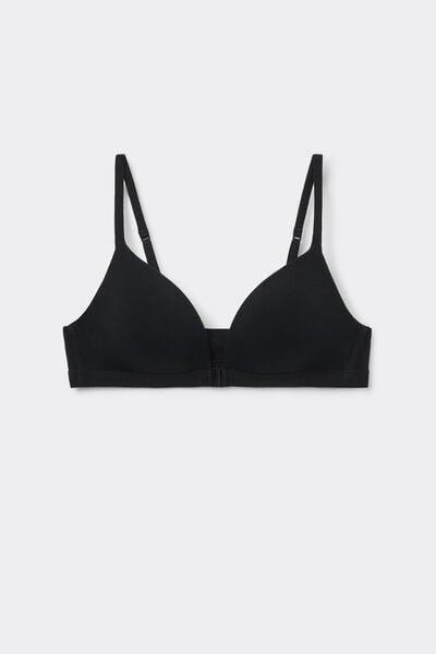 Black Tiziana Ultralight Cotton Triangle Bra, Black, large image number 3