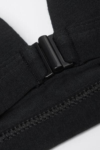 Black Tiziana Ultralight Cotton Triangle Bra, Black, large image number 4