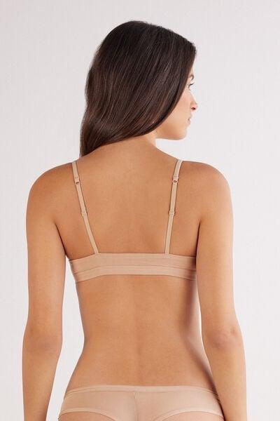 Beige Tiziana Ultralight Cotton Triangle Bra, Soft Beige, large image number 2