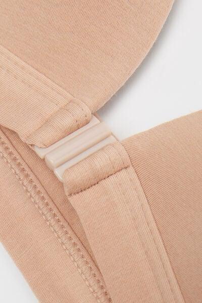 Beige Tiziana Ultralight Cotton Triangle Bra, Soft Beige, large image number 4