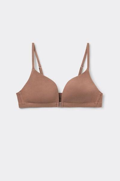 Beige Tiziana Ultralight Cotton Triangle Bra, Brown Mocha, large image number 3