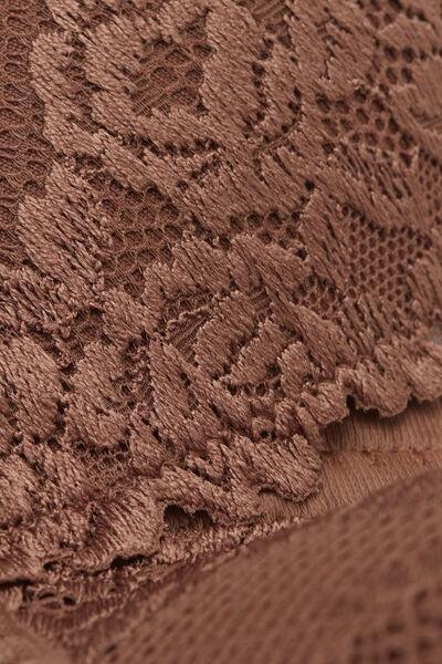 Beige Pretty Flower Triangle Bra, , large image number 4