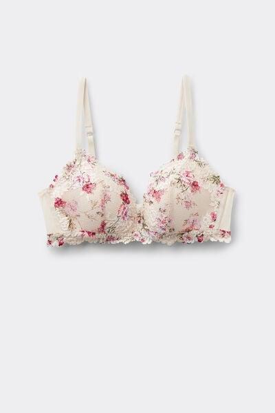 Pink Tiziana Pretty Flowers Print Triangle Bra, 5601_057K, large image number 3