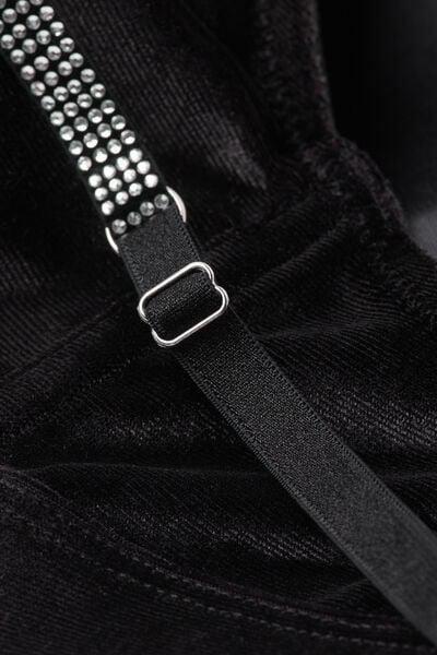 Black Girls Wanna Glisten Tiziana Triangle Bra, Black, large image number 6