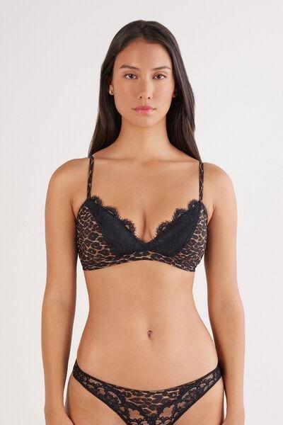 Brown Sensual Attitude Animal Print Tiziana Triangle Bra, 5601_030K, medium