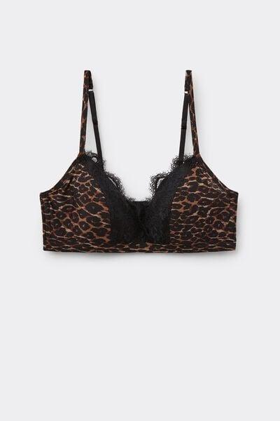 Brown Sensual Attitude Animal Print Tiziana Triangle Bra, 5601_030K, large image number 5