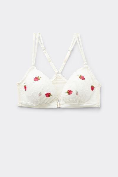 White Sweet As A Berry Tiziana Triangle Bra, Powder White, large image number 3