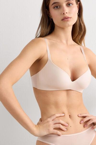 White Ultralight Triangle Bra, Silk, large image number 6