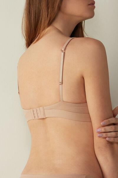 Beige Tiziana Cotton Triangle Bra, , large image number 3