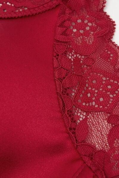 Red Tiziana Wireless Lace Triangle Bra, Red, large image number 6