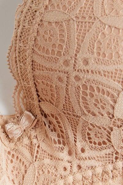 Beige Adele Lace Triangle Bra, Soft Beige, large image number 5