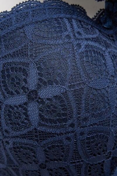 Blue Adele Lace Triangle Bra, Intense Blue, large image number 4