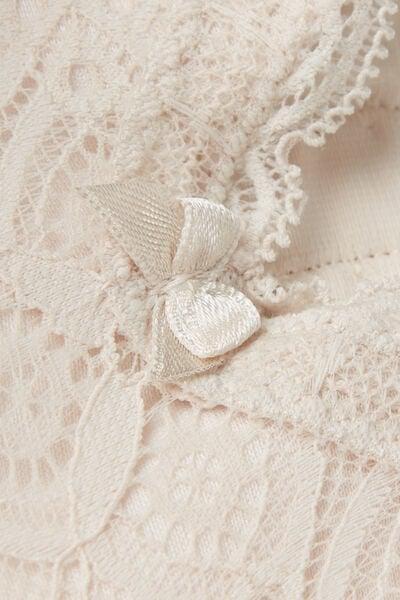 Cream Silk Adele Lace Triangle Bra, Silk, large image number 4