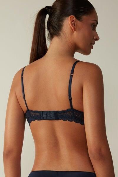 Blue Tiziana Lace Triangle Bra, Intense Blue, large image number 4