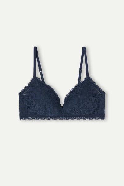 Blue Tiziana Lace Triangle Bra, Intense Blue, large image number 5