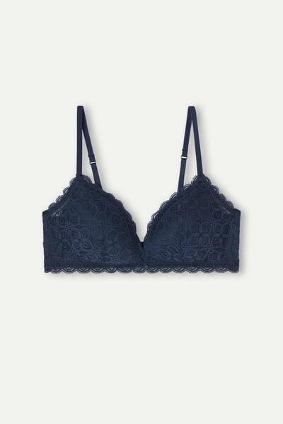 Blue Tiziana Lace Triangle Bra, Intense Blue, large image number 7