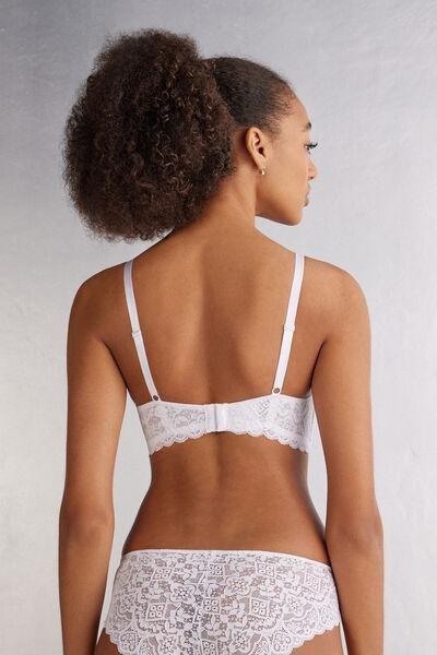 White Adele Lace Triangle Bra, , large image number 3