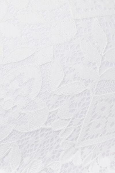 White Adele Lace Triangle Bra, , large image number 4