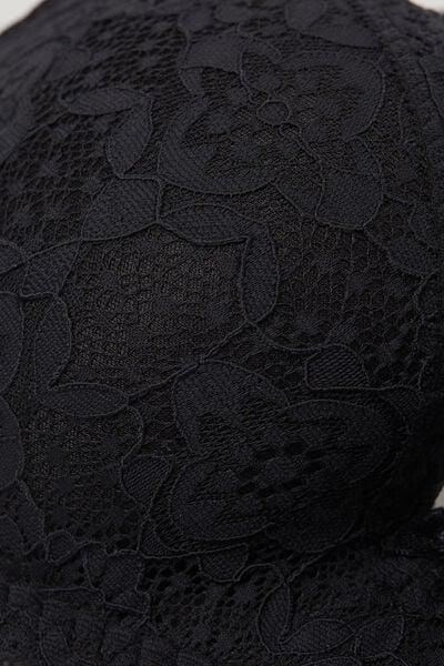 Black Tiziana Lace Triangle Bra, Black, large image number 9