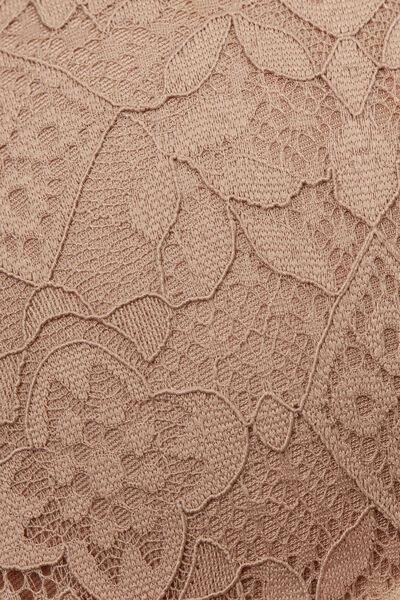 Beige Adele Lace Triangle Bra, , large image number 3