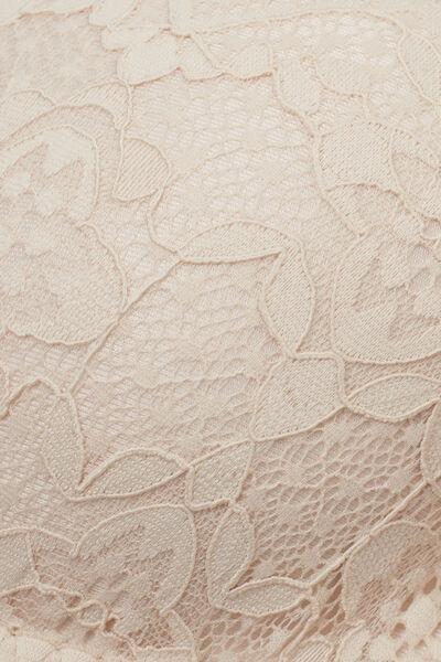 Cream Tiziana Lace Triangle Bra, Silk, large image number 4