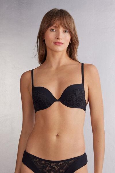 Black Delicate Pieces Simona Push-Up Bra, , large image number 0