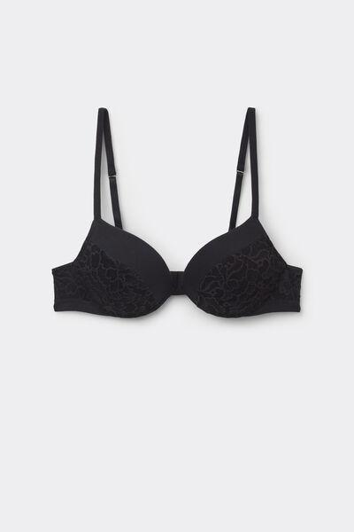 Black Delicate Pieces Simona Push-Up Bra, , large image number 2