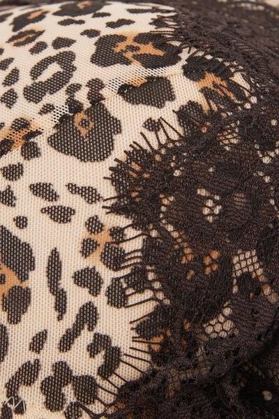 Brown Simply Iconic Animal Print Monica Tulle Push-Up Bra, 5601_061K, large image number 4