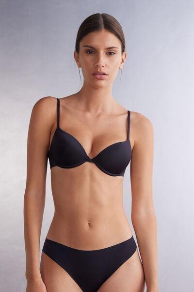 Intimissimi Black Bellissima Ultralight Microfibre Push Up Bra Azadea UAE