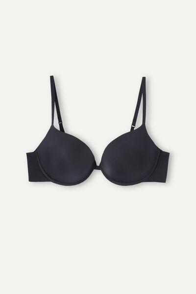 Black Bellissima Ultralight Microfibre Push-Up Bra, , large image number 4