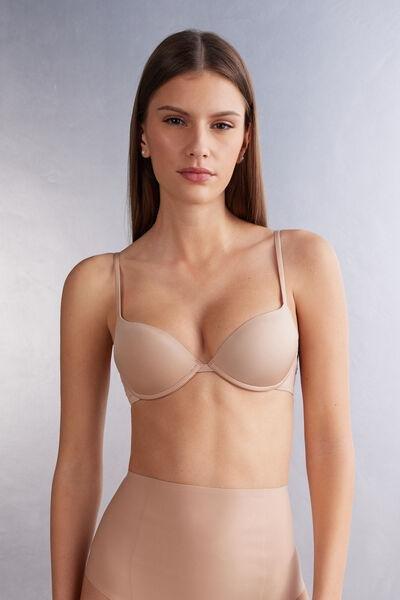 Beige Bellissima Ultralight Microfibre Push-Up Bra, , large image number 0