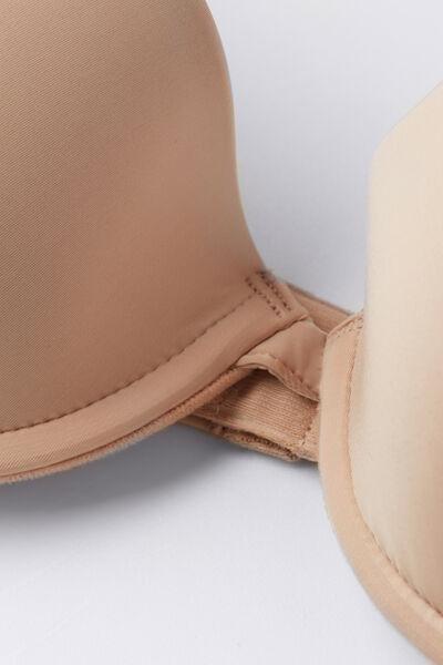 Beige Bellissima Ultralight Microfibre Push-Up Bra, , large image number 3