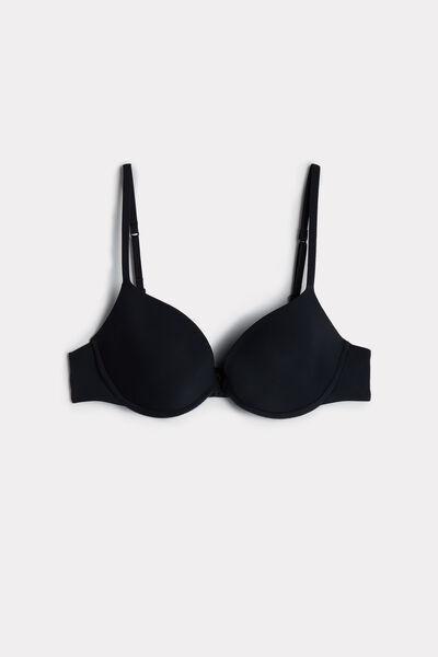 Black Bellissima Microfiber Push-Up Bra, , large image number 2