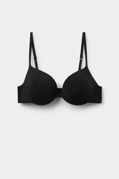 Black The Ultralight Cotton Push-Up Bra, , large image number 2