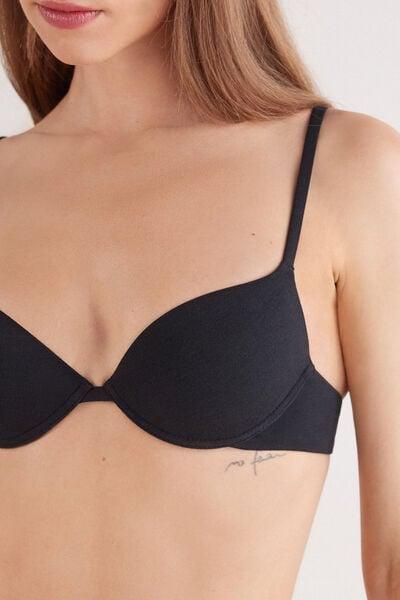 Black The Ultralight Cotton Push-Up Bra, Black, large image number 5