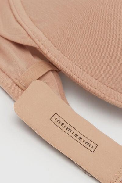Beige Sensual Attitude Push-Up Cotton Bra, Soft Beige, large image number 4