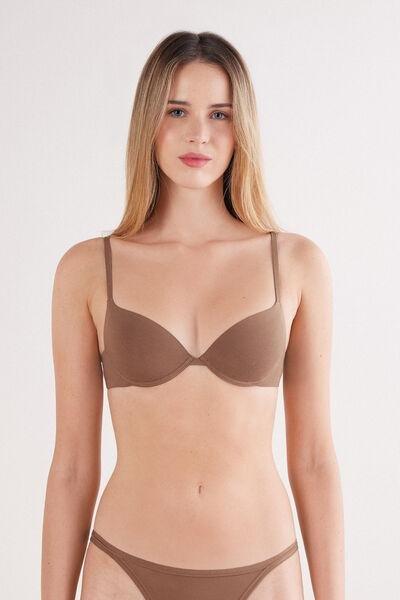Beige The Ultralight Cotton Push-Up Bra, , large image number 0