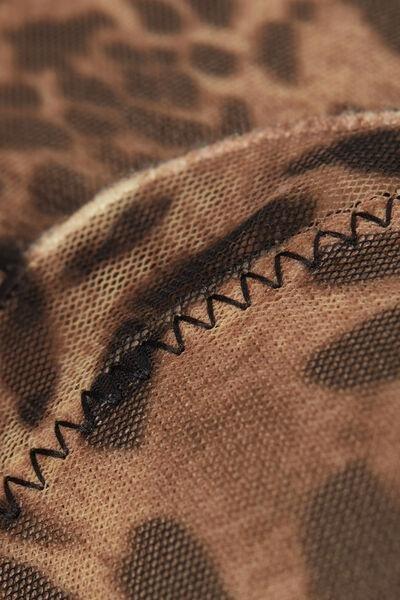Brown Animal Print Super Push-Up Bra, , large image number 8