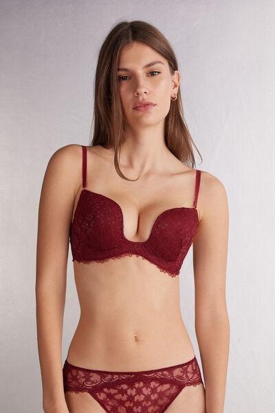 Red She Is A Classic Lace Push-Up Bra, 5601_770J, large image number 0
